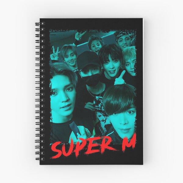Item preview, SuperM Kpop Group Members Blue Korean Kpop RGB Color Design designed and sold by Piosenka Art.