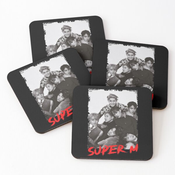 Item preview, SuperM Kpop Group Members black and white Korean Kpop RGB Color Design designed and sold by Piosenka Art.