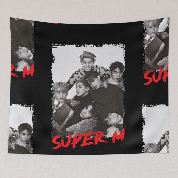 Item preview, SuperM Kpop Group Members black and white Korean Kpop RGB Color Design designed and sold by Piosenka Art.