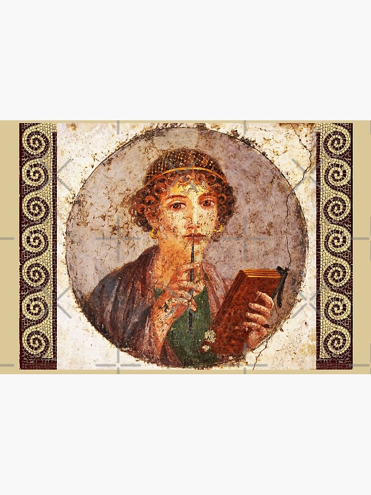 Thumbnail 2 of 2, Jigsaw Puzzle, SAPPHO POMPEII FRESCO Antique Roman Wall Painting designed and sold by BulganLumini.