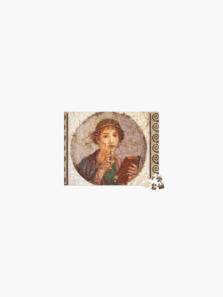 Thumbnail 1 of 2, Jigsaw Puzzle, SAPPHO POMPEII FRESCO Antique Roman Wall Painting designed and sold by BulganLumini.