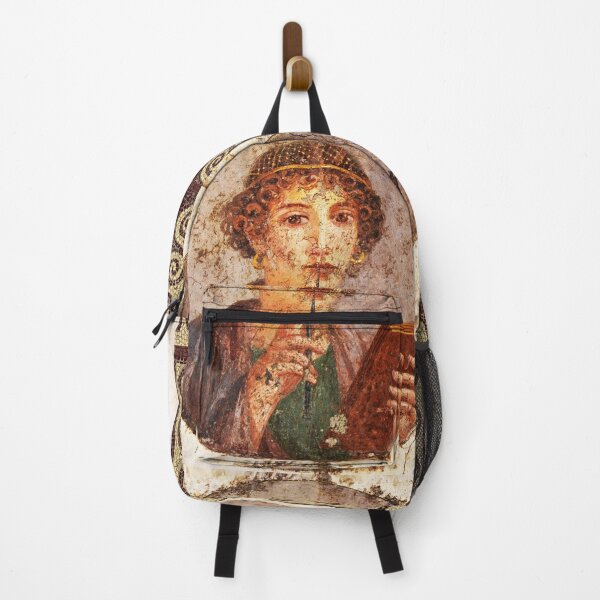 Item preview, SAPPHO POMPEII FRESCO Antique Roman Wall Painting designed and sold by BulganLumini.