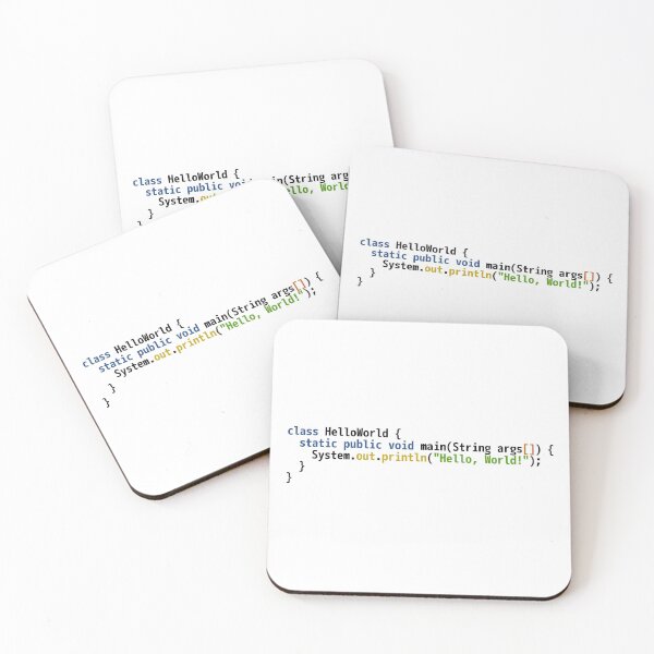 Item preview, Hello World Java Code - Light Syntax Scheme Coder Design designed and sold by geeksta.