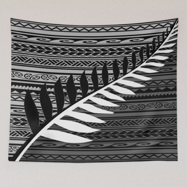 Item preview, Silver fern tribal designed and sold by attracdionz.