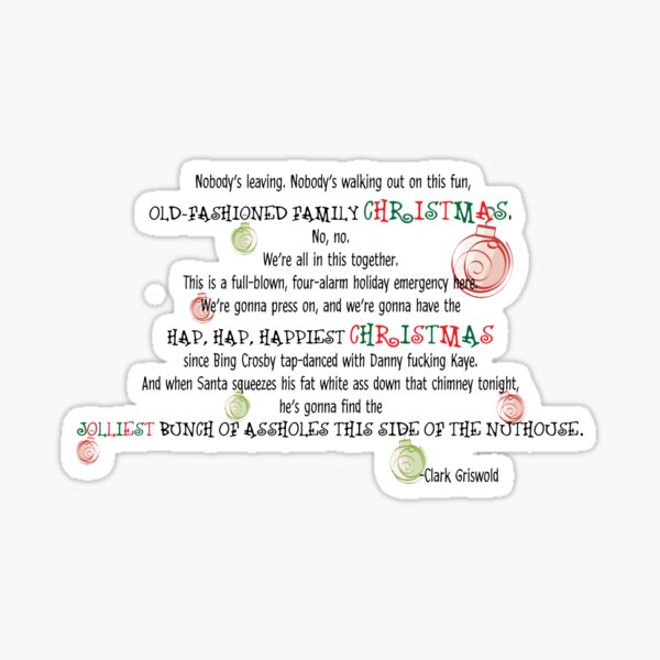 Item preview, Clark Griswold Christmas Quote designed and sold by KLoscko.