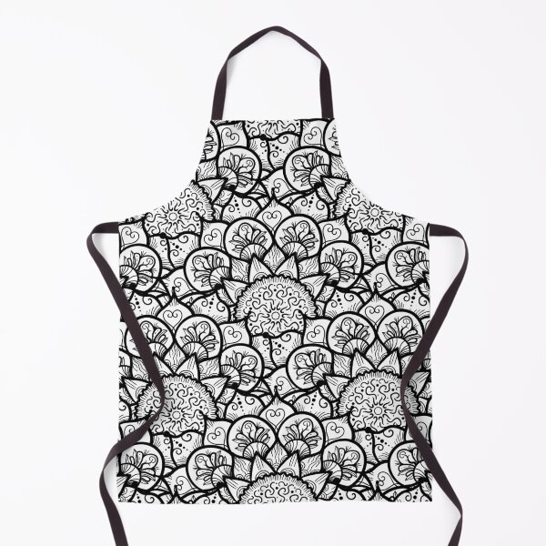 Item preview, Flower Mandala Infinity Pattern Black and White designed and sold by GoldenZodiac888.