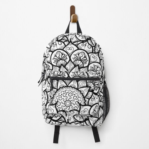 Item preview, Flower Mandala Infinity Pattern Black and White designed and sold by GoldenZodiac888.