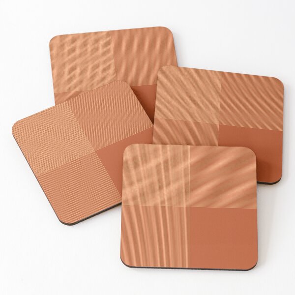 Item preview, Orange Rust Minimalist Grid Pattern designed and sold by likebakerdo.