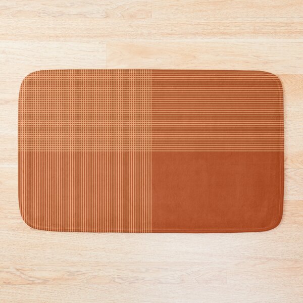 Item preview, Orange Rust Minimalist Grid Pattern designed and sold by likebakerdo.