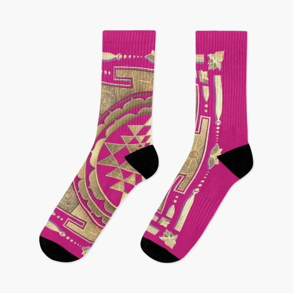 Item preview, GOLDEN SRI YANTRA (lotus pink background) designed and sold by DigitalZealot.