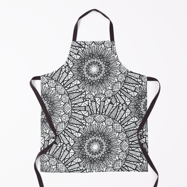 Item preview, Geometric Black and White Mandala Pattern designed and sold by GoldenZodiac888.