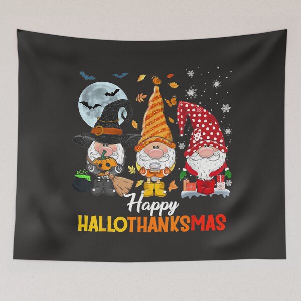 Item preview, Gnomes Lover Halloween Merry Christmas Happy Hallothanksmas  designed and sold by BarryJohn36.