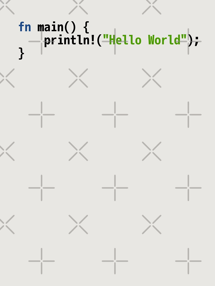 Thumbnail 6 of 6, Premium Oversized Hoodie, Hello World Rust Code - Light Syntax Scheme Coder Design designed and sold by geeksta.