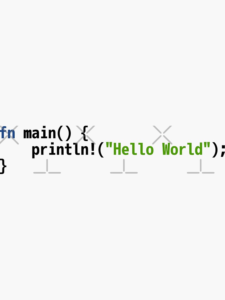Hello World Rust Code - Light Syntax Scheme Coder Design by geeksta