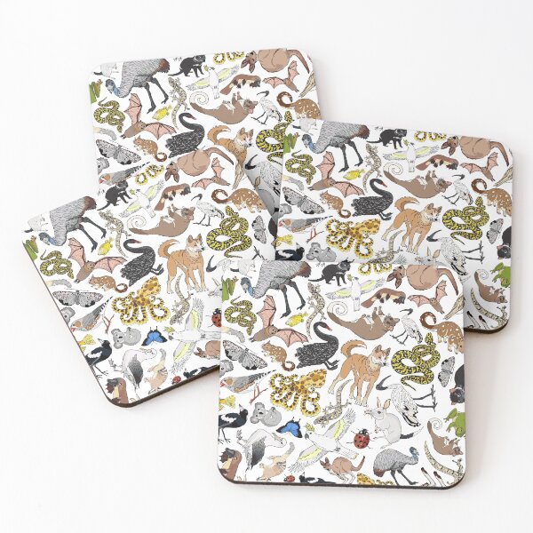 Item preview, fauna Australiana scatter - white designed and sold by Claire Bowley.