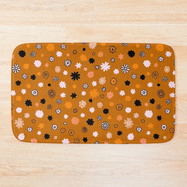 Item preview, ditzy flowers - camel designed and sold by Claire Bowley.