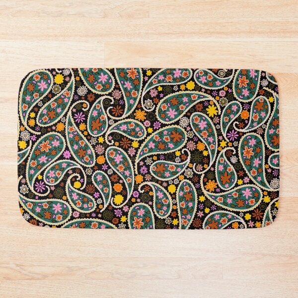 Item preview, retro paisley - dark teal designed and sold by Claire Bowley.