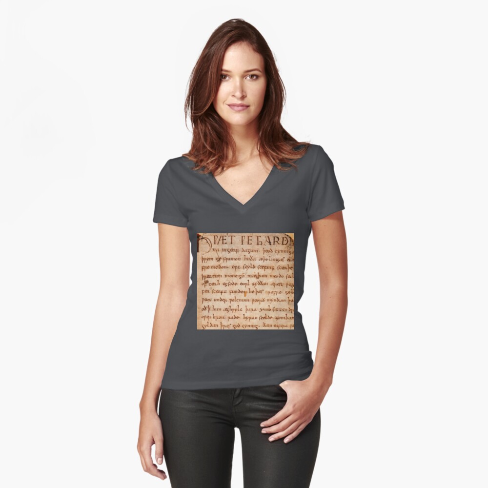 Item preview, Fitted V-Neck T-Shirt designed and sold by Odinist.