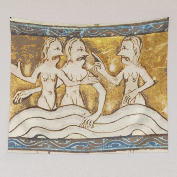 Item preview, Medieval Mermaids designed and sold by Vintage Designs +.