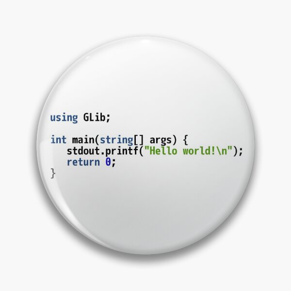 Item preview, Hello World Vala Code - Light Syntax Scheme Coder Design designed and sold by geeksta.