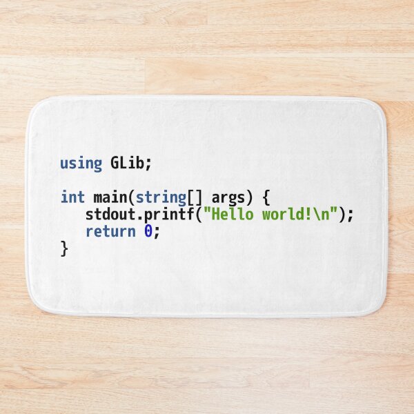 Item preview, Hello World Vala Code - Light Syntax Scheme Coder Design designed and sold by geeksta.