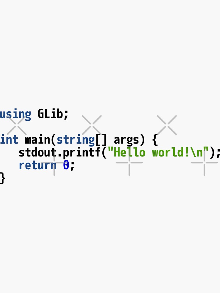 Hello World Vala Code - Light Syntax Scheme Coder Design by geeksta