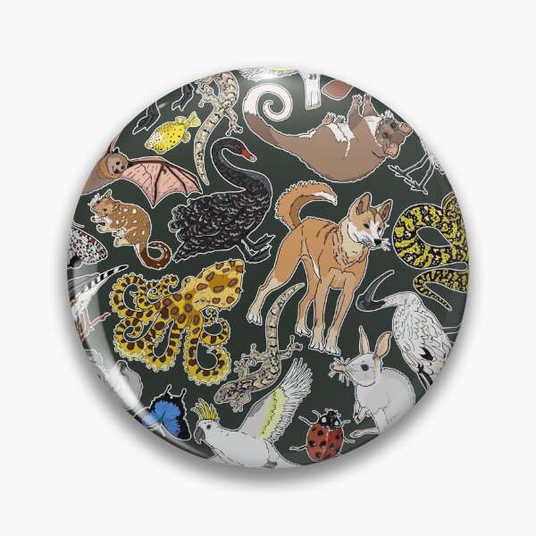 Item preview, fauna Australiana scatter - bottle green designed and sold by Claire Bowley.