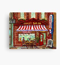 MONTREAL CHALET BBQ ROTISSERIE Canvas Print