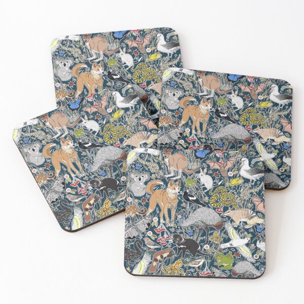 Item preview, fauna Australiana - teal designed and sold by Claire Bowley.