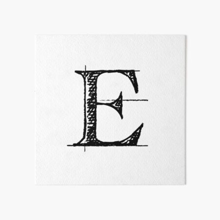 Letter E name initial | Art Board Print