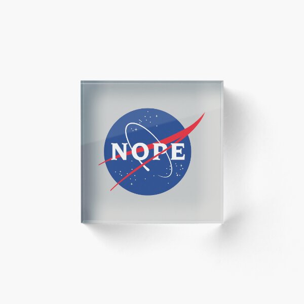 Item preview, NOPE - funny NASA logo parody (gray) designed and sold by bantaam.