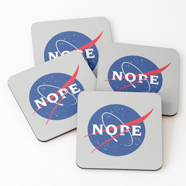 Item preview, NOPE - funny NASA logo parody (gray) designed and sold by bantaam.