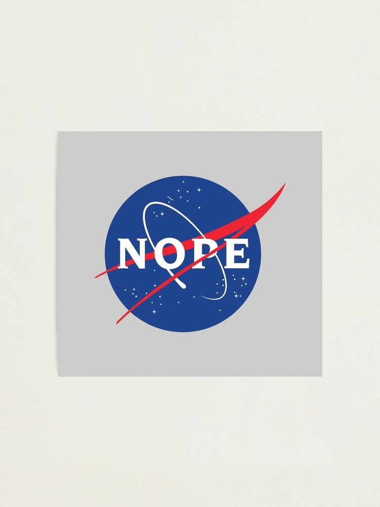 NOPE - funny NASA logo parody (gray) NOPE - funny NASA logo parody (gray)