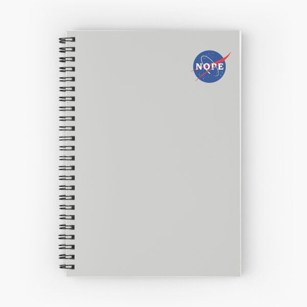 Item preview, NOPE - divertida parodia del logo de la NASA (diseño de logo de esquina pequeña - gris) designed and sold by bantaam.
