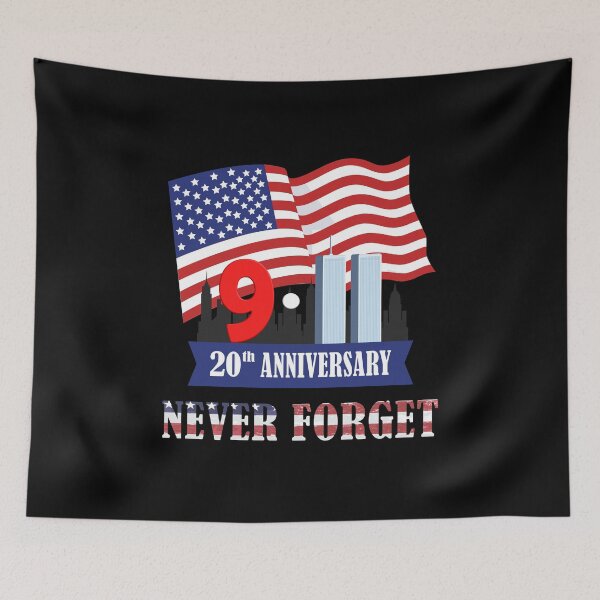 Artikelvorschau, 9 11 20-jähriges Jubiläum Vergessen Sie nie das Patriot-Tag-Denkmal entworfen und verkauft von ZiesMerch.