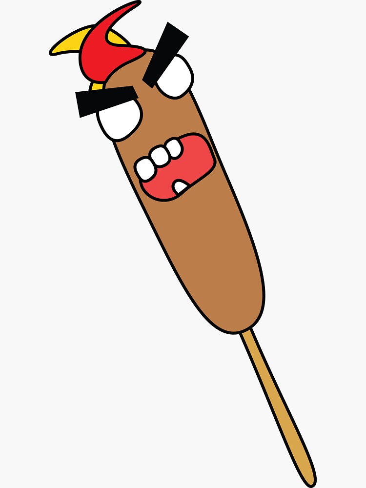 angry zombie corndog by shortstack