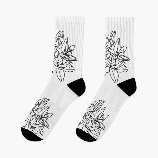 Item preview, Stargazer Lily Flowers Line Drawing designed and sold by ellenhenry.