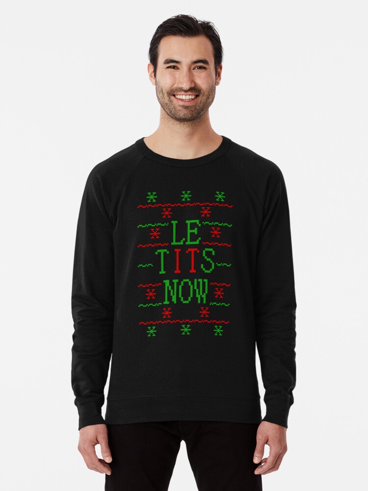 Thumbnail 1 von 5, Leichter Pullover, Le Tits Now Weihnachtspullover designt und verkauft von fishcakesrlh.