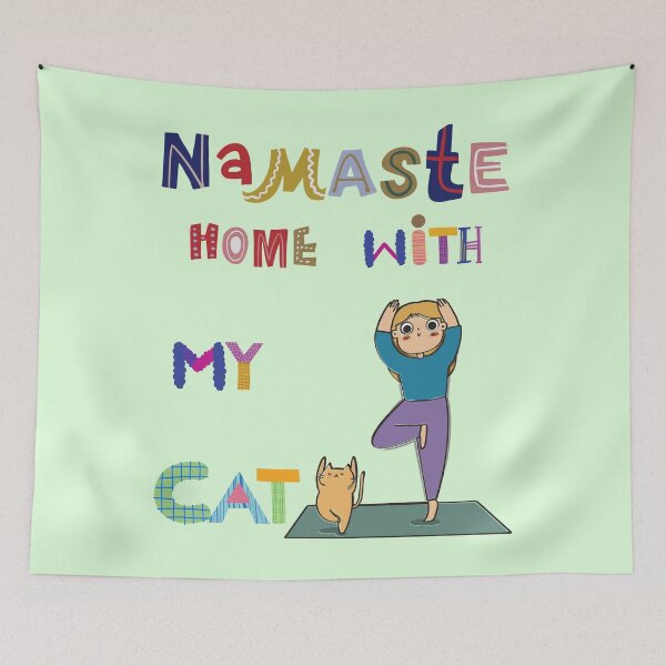 Item preview, Namaste At Home With My Cat designed and sold by Perceptible.