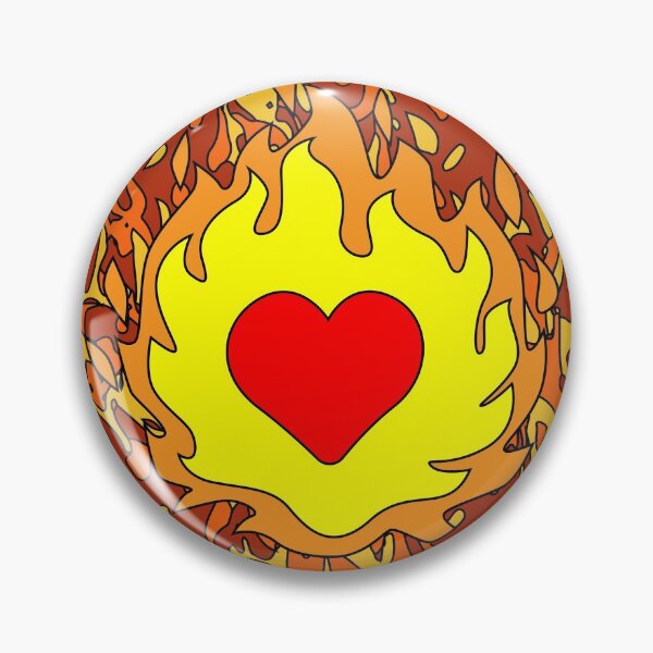 Item preview, Flames Burning Heart On Fire designed and sold by flofin.
