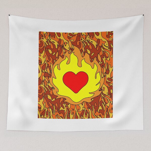 Item preview, Flames Burning Heart On Fire designed and sold by flofin.