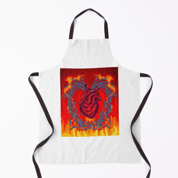 Aperçu de l'œuvre Coeur brûlant de flamme dans les flammes créée et vendue par flofin.