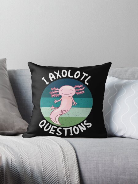 Vista previa del artículo con la obra «I Axolotl cuestiona la divertida salamandra mexicana», diseñado y vendido por Hema Thilakaratne.