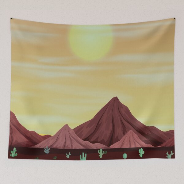 Item preview, Fantastic cactus pattern with natural sky designed and sold by Special-Ninja.
