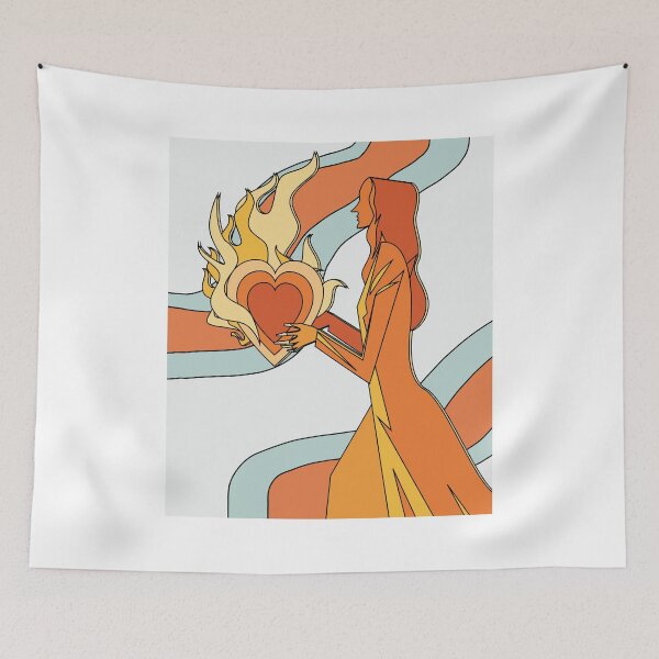 Item preview, Flames Burning Heart On Fire designed and sold by flofin.