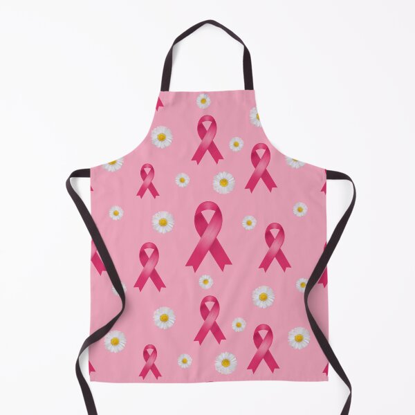Item preview, Breast cancer pink ribbon pattern with daisies on pink background. designed and sold by Katine-Art.