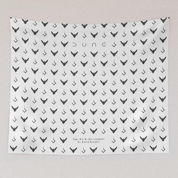 Item preview, Dune - Atreides and Harkonnen Symbol Pattern (Black-White) - designed and sold by Printerially.