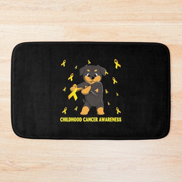 Item preview, Flossing Rottweiler Gold Ribbon Childhood Cancer Awareness designed and sold by RebeccaCBurton.