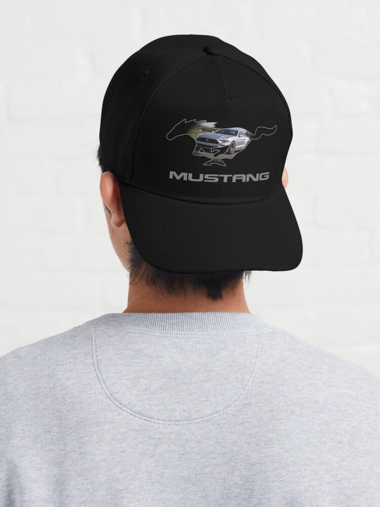 GT on Design TheCartist Mustang Ford Emblem Logo Cap Redbubble for (Silver | Black)\