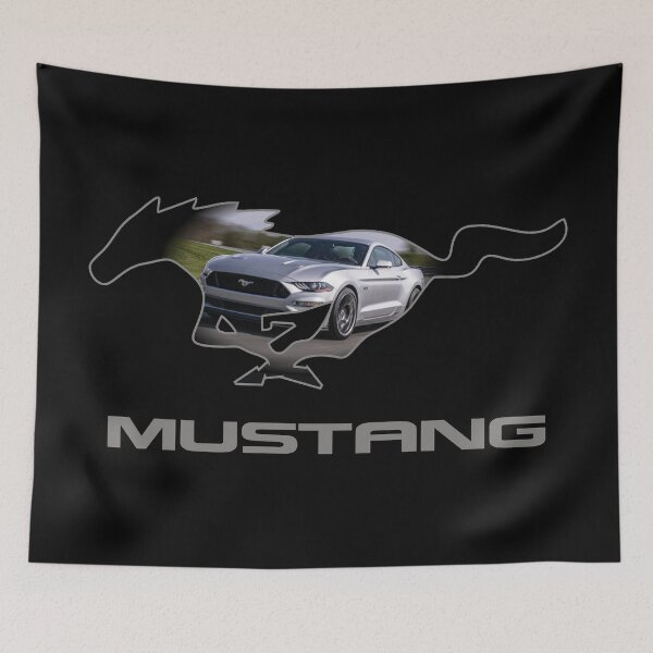 Item preview, Ford Mustang GT Logo Emblem Design (Silver on Black) designed and sold by TheCartist.
